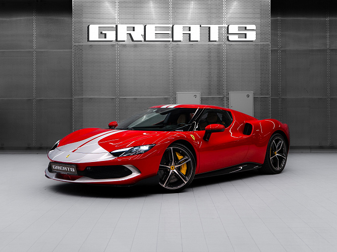 Ferrari 296 GTB 3.0 (830 л.с.) Красный/серебристый, 2023
