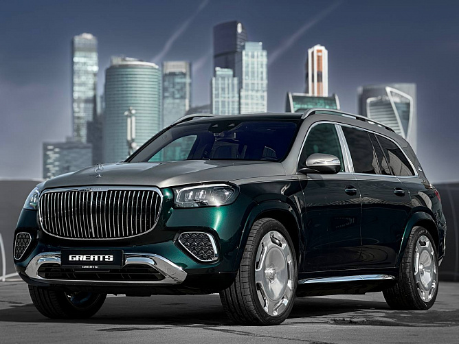 Mercedes-Benz Maybach GLS 600 FL 4.0 (557 л.с.) Зеленый/серебристый, 2024