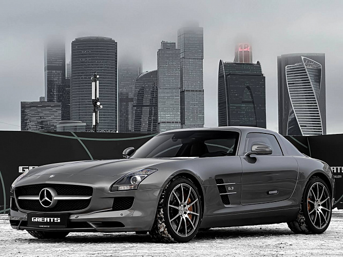 Mercedes-Benz SLS AMG 6.2 (571 л.с.) Серый, 2012
