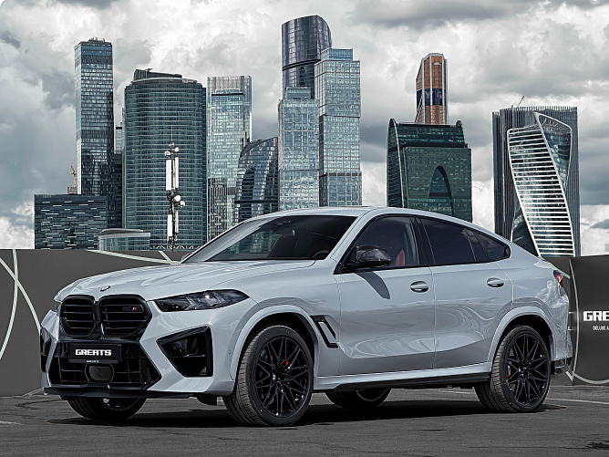 BMW X6M Competition FL 4.4 (625 л.с.) Серый бруклин, 2024