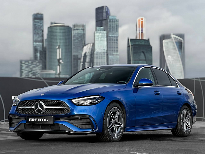 Mercedes-Benz С 180 1.5 (150 л.с.) Синий, 2021