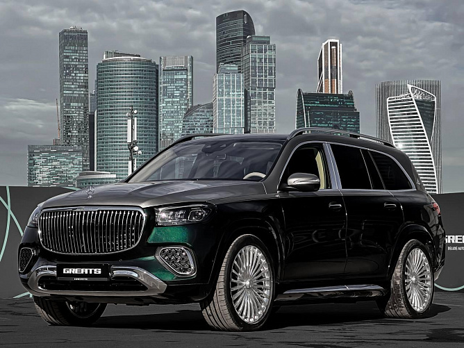 Mercedes-Benz Maybach GLS 600 FL 4.0 (557 л.с.) Серебристый/темно-зеленый, 2024