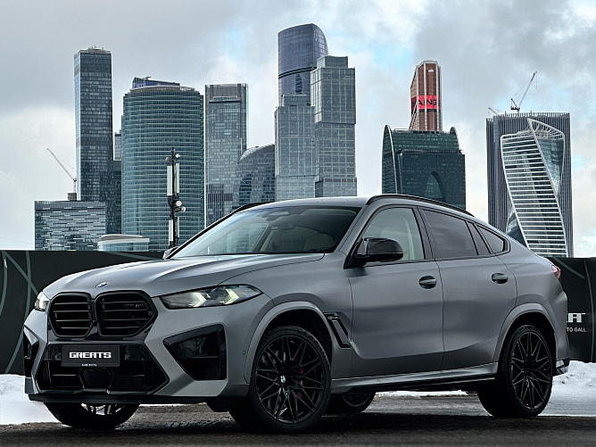 BMW X6M Competition FL 4.4 (625 л.с.) Серый матовый, 2024